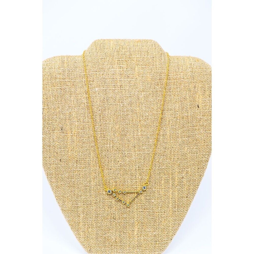 Sterling Forever SW Gold Vermeil Constellation Necklace With Crystal Accents 18"